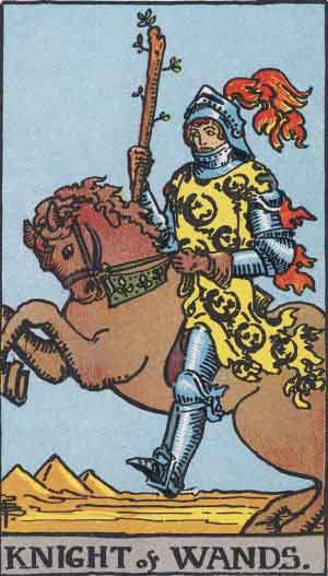 Caballo de Bastos - Tarot Rider Waite