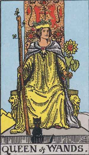 Reina de Bastos - Tarot Rider Waite