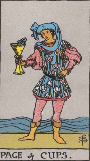 Sota de Copas - Tarot Rider Waite