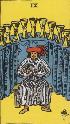 9 de Copas - Tarot Rider Waite