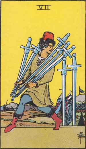 7 de Espadas - Tarot Rider Waite