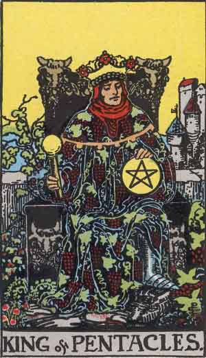 Rey de Oros - Tarot Rider Waite