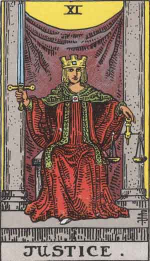 La Justicia - Tarot Rider Waite